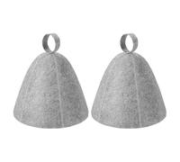 LAKPYN 2 piezas de gorros de sauna - de fieltro para él y para ella - para una experiencia de bienestar extraordinaria - gorro de sauna - gris