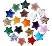 LAKPYN 20 psc Colgantes en Forma de de Cristal Natural Colgantes de Piedras Preciosas Hacer Pulseras de Collar forma de corazón del grano colgante suerte collar del encanto colores aleatorios