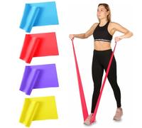 LAKPYN Set De 4 Bandas Elasticas Musculacion,Gomas Elasticas Fitness,Cinta Elastica Ejercicios,Goma Elastica Ejercicio,Bandas Resistencia De Almacenamient Para Entrenamiento De Fuerza,Yoga,Pilates