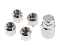 LAKUYRD Pernos De Rueda De Acero Compatible con Mitsubishi, 4 Uds., Accesorios para Coche, Cubo De Rueda, Tornillo para Neumático, Tuerca De Bloqueo De Rueda con Llave M12x1.5