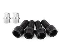 LAKUYRD Pernos De Rueda De Acero Compatible con VW para Golf para Jetta para Passat 8D0601139F 4 Uds Pernos De Rueda M14 * 1,5 Tornillo De Rueda Tuerca De Bloqueo Adaptador De Llave(2)