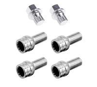 LAKUYRD Pernos De Rueda De Acero Compatible con VW para Golf para Jetta para Passat 8D0601139F Accesorios De Coche M14 * 1,5 Tornillo De Rueda Tuerca De Bloqueo Adaptador De Llave(2)
