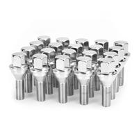 LAKUYRD Pernos Rueda Acero Compatible con Jeep para Cherokee para Compass 20 Piezas Pernos De Orejeta De 12x1,25 Longitud del Vástago De 28 Mm Pernos De Rueda Hexagonales De 17mm 53182366