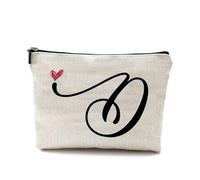 LAKYMIE A-Z Bolsa de Cosméticos Personalizada Pequeña Bolsa de Maquillaje Bolsa de Maquillaje Bolsa de Maquillaje Regalos de Cumpleaños Para Mujeres, Madres, Mejores Amigas Y Damas de Honor (Letra D)