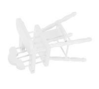 LALADEFIEE 1/12 Silla de Alimentación Miniatura de Madera Blanca para Casa de Muñecas, Accesorio DIY para Muebles de Mini Casa, Modelo Decorativo para Escena Infantil