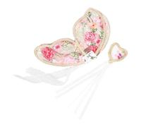 LALADEFIEE 1 juego de para niños pequeños, accesorios de disfraz de, alas de para niños con varita para actuaciones de Halloween y de cuentos de hadas.