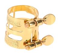 LALADEFIEE 1 Pieza De Tarjeta De Flauta En Relieve Para Saxofón Tenor Con Tallado De Cobre Dorado Clip Para Silbato De Saxofón Para Artistas Del Saxofón