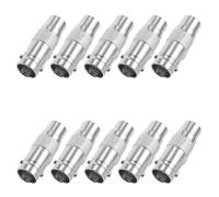 LALADEFIEE 10 Adaptadores de Conector Bnc Hembra a RCA Hembra para Sistema CCTV, Material Aleación, Tamaño 2.75x1.00x1.00cm, para Vigilancia y Conexión de Monitor