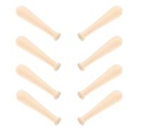 LALADEFIEE 10 Bates de Béisbol Mini de Madera sin Pintar para Manualidades, Juego de Bate de Béisbol Artesanal, Accesorios de Bricolaje para Decoración y Fiestas