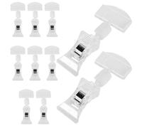 LALADEFIEE 10 Clips de Doble Cabezal para Etiquetas Transparentes de Plástico, Soporte para Letreros Diseño Práctico y Fácil Sujeción, Adecuado para Publicidad en Supermercados y