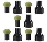 LALADEFIEE 10 esponjas de maquillaje para base de maquillaje - Cabeza redonda pequeña con forma de hongo, esponja de huevo para cosméticos, de belleza y crema seca Flutter Green