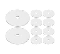 LALADEFIEE 10 llaveros de mini discos de vinilo - 1,57'' transparentes con forma de CD de música, adornos para llaveros, regalos DIY, artículos para fiestas - Abalorios de discos en