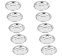 LALADEFIEE 10 Piezas Bandejas de Acero Inoxidable para Tablets de Humo Soporte Resistente para Efectos Visuales Fotografía y Filmación Fácil Limpieza y Apilables para Estudio