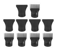 LALADEFIEE 10 Piezas Cepillo Secador de Pelo Pequeño, Peine para Secador de Pelo de Nailon Negro, Ligero, Maximiza el Volumen, Diseño Profesional, para Barbería y Viaje