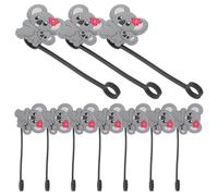 LALADEFIEE 10 Piezas Tapas de Pajita de Silicona Reutilizables Diseño de Koala, Fáciles de Instalar y Resistentes para Pajitas de 7 a 8mm, Protección contra Polvo