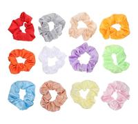 LALADEFIEE 12 Piezas de Coleteros LED Cabello Anillos Luminosos Elásticos de Poliéster 12 Colores Cintas Flexibles para Mujer Accesorios para Viajes Deportes y Ocasiones Obsequios