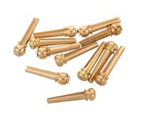 LALADEFIEE 12 Piezas Pines Puente Guitarra Latón Redondo Fijación Segura para Cuerdas Acústicas Accesorios Prácticos para Reemplazo Compatible con Modelos Múltiples Uso Profesional y