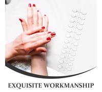 LALADEFIEE 12 Puntas de Uñas Postizas Transparentes Medianas Ovaladas para Exhibición de Colores Tabla de Muestra 12 Piezas y 24 Uñas por Pieza Herramientas para Practicar Manicura y