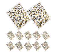 LALADEFIEE 12 Tatuajes Temporales de Estampado de Leopardo Purpurina Resistentes al Agua Película Hydro Dip 12 Piezas para Cuerpo y Cara Ideales para Halloween Carnaval y Fiestas