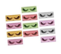 LALADEFIEE 12pares Creative Fake Eyelashes for Women Natural Look Stage Performance Lashes Mixed Volume Eyelashes for Photography and Parties