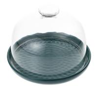 LALADEFIEE 1juego Bandeja para Postres Tapa de Vidrio Verde Plato para Exhibición de Pasteles y Pan Soporte Reutilizable y Fácil de Limpiar para Repostería y Pastelería Capacidad Amplia