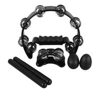 LALADEFIEE 1juego Instrumentos De Percusión Completo Campanas De Mano Rítmicas Huevos De Sonido Tambores y Panderetas Para Música y Entrenamiento Musical