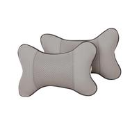 LALADEFIEE 2 Almohadas Cervicales Ergonómicas para Coche, Diseño en Forma de Hueso, Tamaño 27,6 X 18,8 X 8,9 Cm, Color Gris, Soporte para Cuello y Alivio de Fatiga, Uso 4 Estaciones