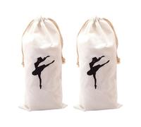 LALADEFIEE 2 Bolsas de Ballet para Niña Cordón, Estuche Transpirable para Guardar Zapatillas de Ballet, Adecuado para Clase de Baile y Viaje, Tejido de Pelusa Suave y Resistente