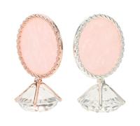 LALADEFIEE 2 Expositor para Uñas Tablero de Exhibición de Uñas Postizas Placa de Muestra de Arte con Base Brillante Soporte para Salón de Manicura Profesional