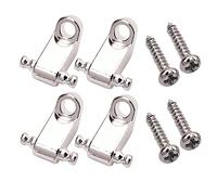 LALADEFIEE 2 Juegos Prensa De Cuerdas Para Guitarra Eléctrica Soporte De Cuerdas Rodillos Color Plateado Para Ajustar La Tensión