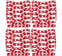 LALADEFIEE 2 Pares Cordones Planos de Poliéster Rojo Forma de Corazón para Zapatillas Deportivas y Botas, sin Pelusas, Reemplazos Perfectos para Día de Navidad y Uso Diario