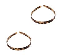 LALADEFIEE 2 Piezas Diadema de leopardo cabello aros de pelo de leopardo diadema de boda diademas lisas mujer venda hair band hair ties hair topper aro de pelo diadema de tela ácido acético