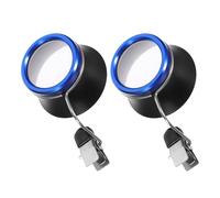 LALADEFIEE 2 Piezas Lupa Clip para Reparación de Relojes 20X, Juego de 2 Piezas, Lente de Aumento para Joyería y Monedas, Herramienta Ligera para Personas Mayores y Trabajos de Precisión