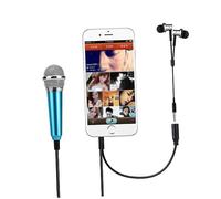 LALADEFIEE 2 Piezas Mini Micrófono para Celular Micrófono K Song de Doble para Cantar Casa o Fiestas de Barra para Grabación y Entretenimiento Estilo Aleatorio