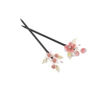 LALADEFIEE 2 Piezas Palillos de Madera Pelo 2 Unidades, Horquillas Retro Decorativas para Moños, Diseño Vintage Detalles Hechos a Mano, Accesorio Ligero y Resistente para Peinados Elegantes