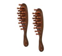 LALADEFIEE 2 Piezas Peine Para Desenredar El Cabello Pequeña Reemplazo Del Globo Del Aplique De Pared Los Aspiran Auriculares Juguete De Vacío Decoración Brown Sándalo