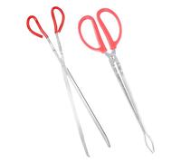 LALADEFIEE 2 Piezas Pinzas para Serpientes de Acero Inoxidable Ergonómicas Antideslizantes Multifunción para Capturar Alimentar y Limpiar Reptiles y Pequeños Animales Uso Profesional y