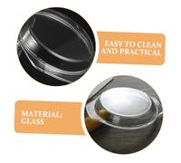 LALADEFIEE 2 piezas Tapa Transparente de Vidrio Resistente al Calor para Microondas Cubierta Salpicaduras para Vapor y Cocción Saludable para Bandejas y Vaporera Fácil Limpieza Lavavajillas