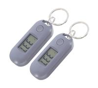 LALADEFIEE 2 Relojes Digitales Mini Llavero Luminosos Led, Silenciosos, Tamaño Pequeño, Color Gris, Estudiantes, Enfermeras, Uso Escolar Aire Libre