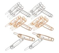 LALADEFIEE 20 Pinzas Cabello Imperdible Horquillas Metálicas de Aleación Antideslizantes 20 Piezas 10 Doradas y 10 Plateadas Accesorios Elegantes para Flequillo Uso Diario y Fiestas