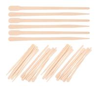 LALADEFIEE 200 Espátulas de Madera para Depilación Barras de Cera Depilatoria de 88 MM 100 Cabezas Gruesas 100 Finas Aplicadores para Depilación Facial y Corporal Herramienta Práctica