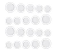 LALADEFIEE 20piezas Tapones de Plástico para Hucha Tapones de Alcancía Reutilizables para Base de Figura de Caja de Ahorro de Color Blanco Fácil de Instalar