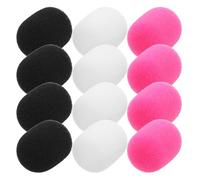 LALADEFIEE 24 Piezas 24 Fundas para Micrófonos de Esponja Mini 2,5 X 2,2 Cm, Paravientos para Micrófonos de Auriculares, Colores, Pack de 24 Unidades para Protección Antiviento y Reducción