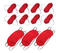 LALADEFIEE 24 Piezas Máscaras Oculares de Viaje Poliéster Cubierta de Ojos con Banda Elástica Protección Total Luz para Sueño y Viajes Avión Color Rojo