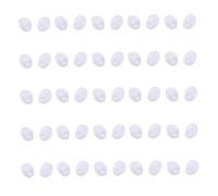 LALADEFIEE 25 Pares gafas nariz apretones repuestos para lentes gafas para almohadillas de la nariz almohadillas nasales antideslizantes para anteojos White