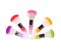 LALADEFIEE 2pcs Nail Art Dust Brushes Cepillo Limpiador De Cepillo Removedor De Esmalte De Uñas Cepillo De Maquillaje Para Salón De Casa (colores Mezclados)