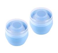 LALADEFIEE 2piezas Borlas De Talco Para Bebés De Polvo De Felpa Práctica y Duradera Cajas De Almacenamiento