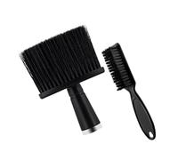 LALADEFIEE 2piezas Brochas De Afeitar Cepillo Plumero Cuello Barbero Ergonómico Diseño Elegante