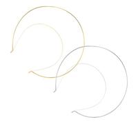 LALADEFIEE 2piezas Diadema Doble Emblema de Aleación para Boda Pack Dorado y Plateado Tocado Nupcial Elegante para Novia y Fiestas