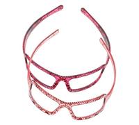 LALADEFIEE 2piezas Diademas De Gafas Para Mujeres Accesorios De Maquillaje y Lavado Facial Headdress Creativo Colores Rojo y Para Peinados y Únicos